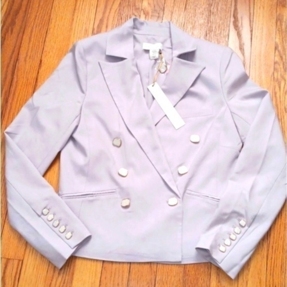 House of Harlow Misty Lilac Lined Jacket Size Large